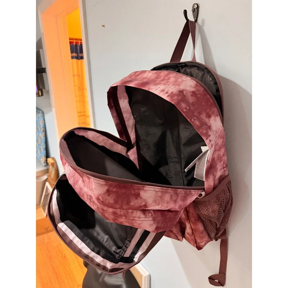 JanSport Big Student Backpack Mauve Tie Dye Laptop Sleeve JS0A47JK